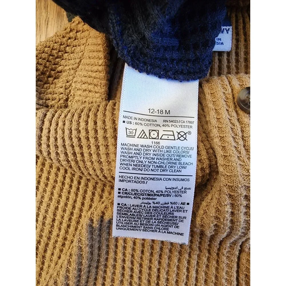 18M Boys Lot of 5 Cat & Jack, Old Navy | Long Sleeve Ribbed Body Suits Pants